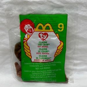 McDonald’s Ty beanie babies, Claude the Crab